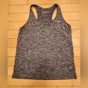 Under Armour Women's HeatGear Armour Tank, Gray/Black - Size XL New Without Tags